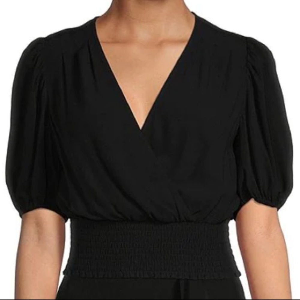 Gianni Bini black V-neck Blouse
